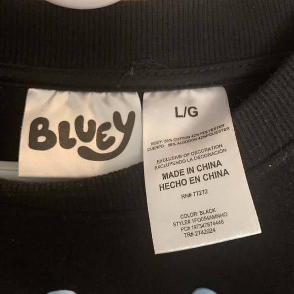 Kids Bluey Black Sweatshirt - Picture 7 of 7